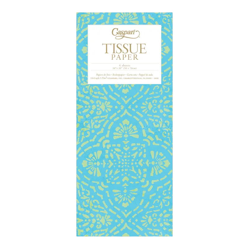 Tissue paper Caspari Annika Turquoise