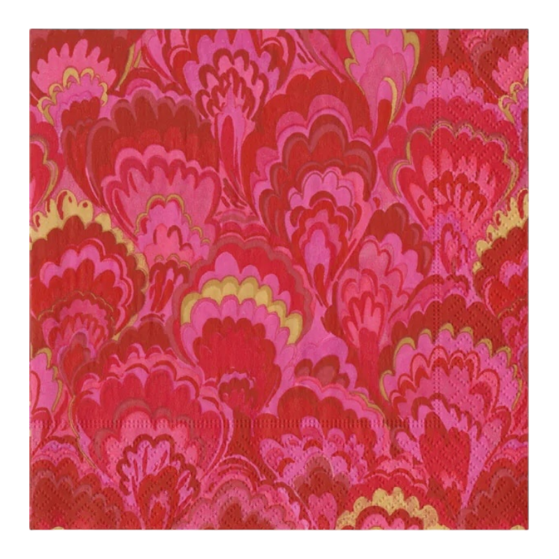 Marbled Ceramica Red and Fuchsia Cocktail Capsari 18452C