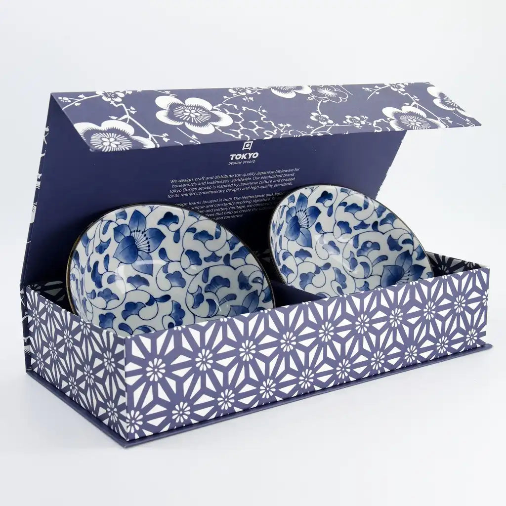 Flower Ramen Gift Set Blue Tokyo Design Studio