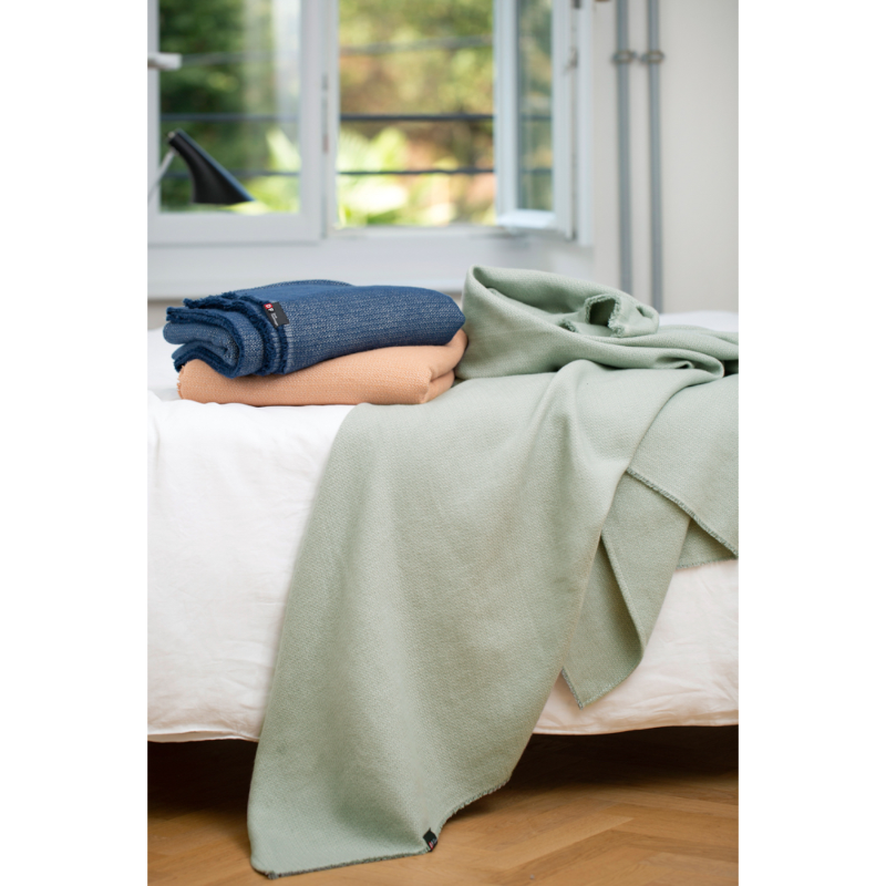 David Fussenegger Plaid Blanket Topaz Uni Navy 140 x 200 cm