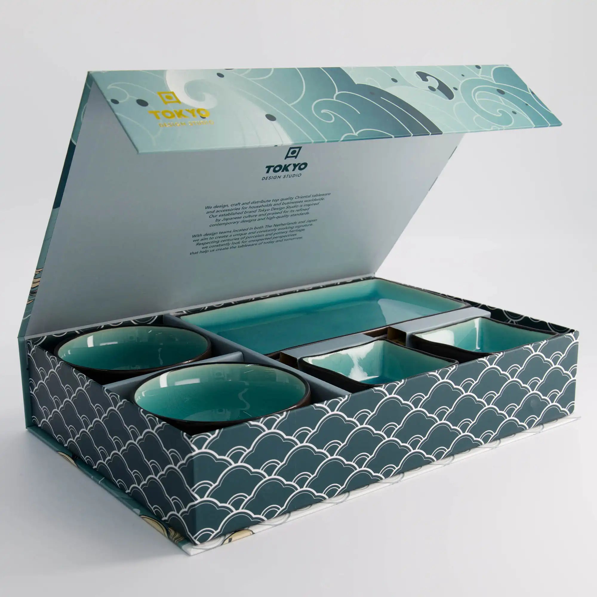 Glassy turquoise gift set Tokyo Design Studio