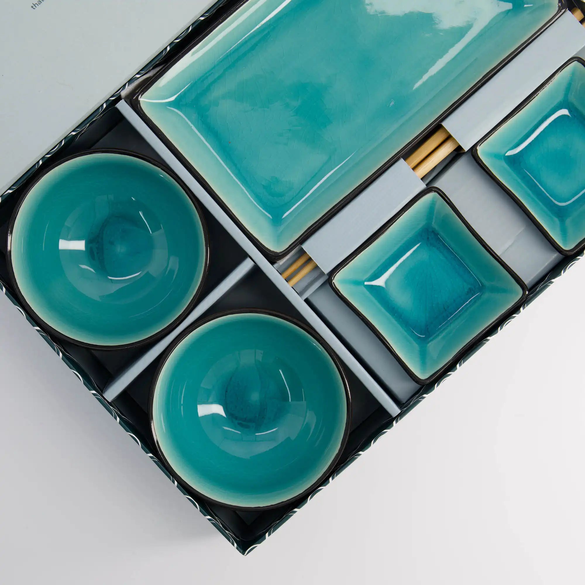 Glassy turquoise gift set Tokyo Design Studio