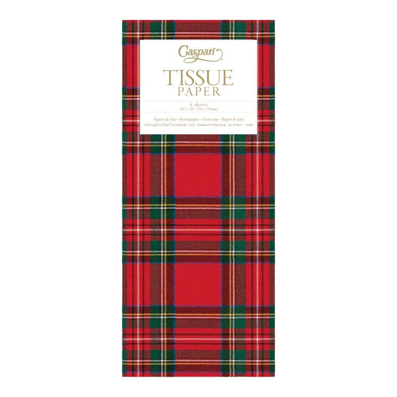 Tissue paper Caspari Royal Plaid