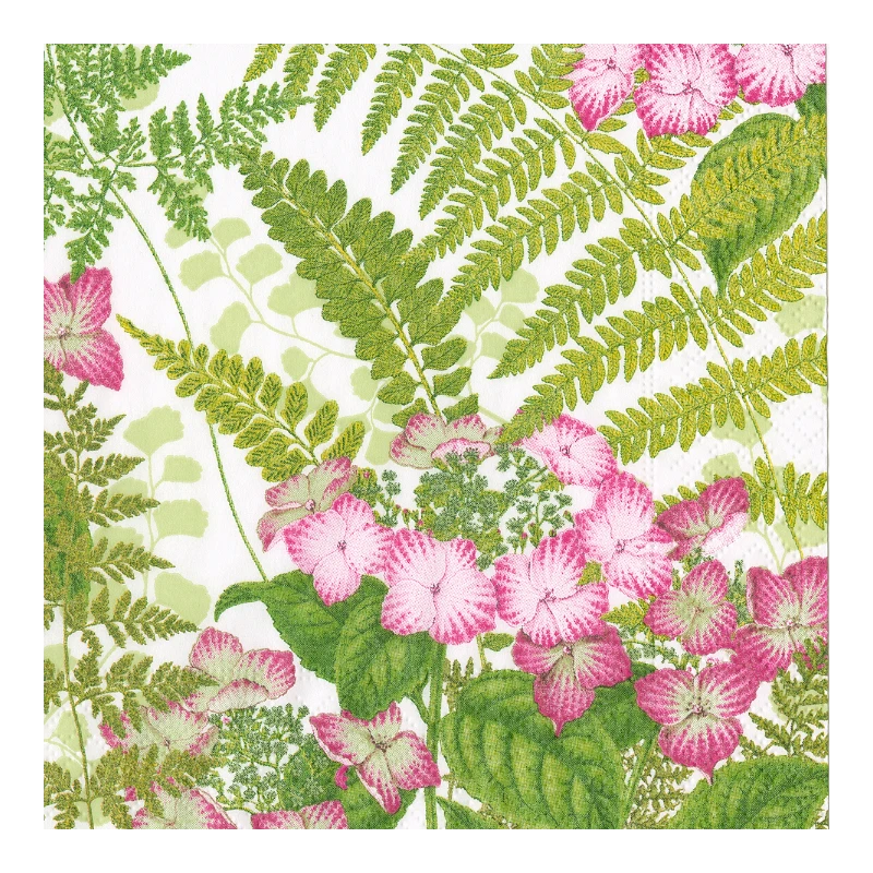 Caspari cocktail napkin paper napkin Fern Garden 17840C