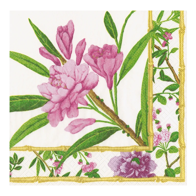 Caspari Dinner Napkin Paper Napkin Ivory Wellington 17870D