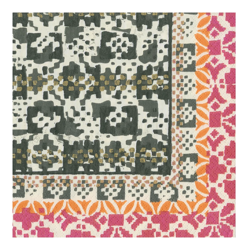 Caspari Lunch napkin Paper napkin Black White Frida 15841L