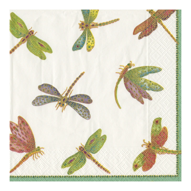 Caspari lunch napkin Paper napkin Dragonflies 9860L