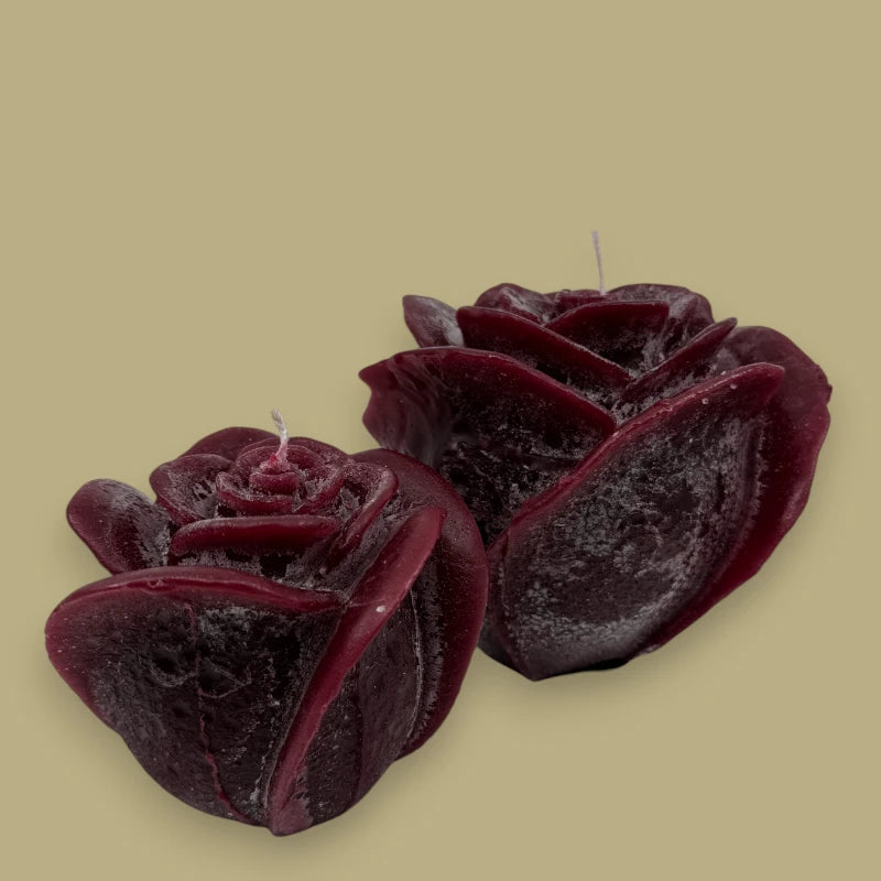 Dekocandle Rose Candle Medium Bordeaux C40904B