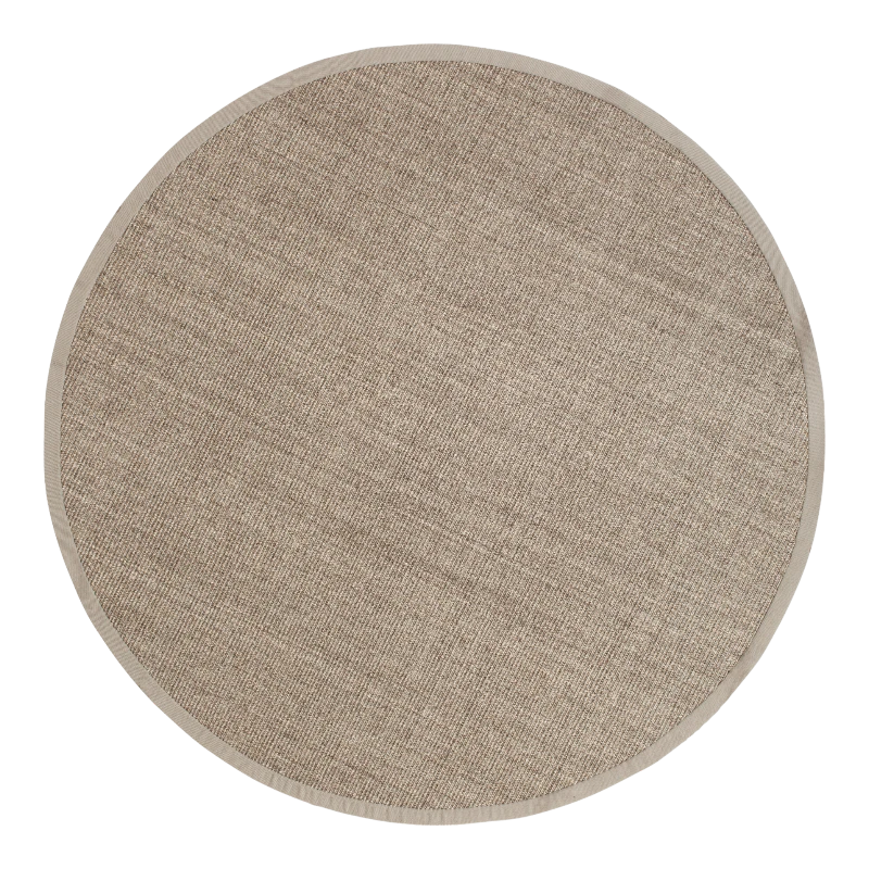 Dixie rug sisal 37978 Jenny natural Grey with border diameter 150cm