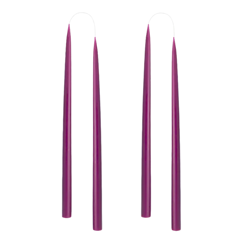 Art Industries Stick Candles 22 mm 35 cm Dark Heather