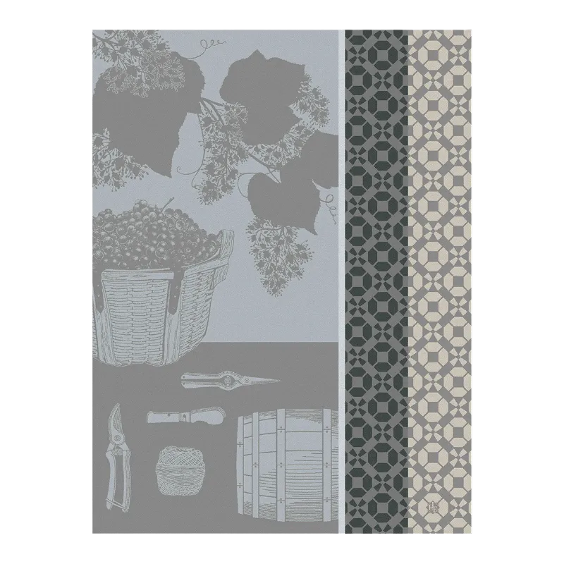 Le Jacquard Francais tea towel Vin En Grappe Blanc