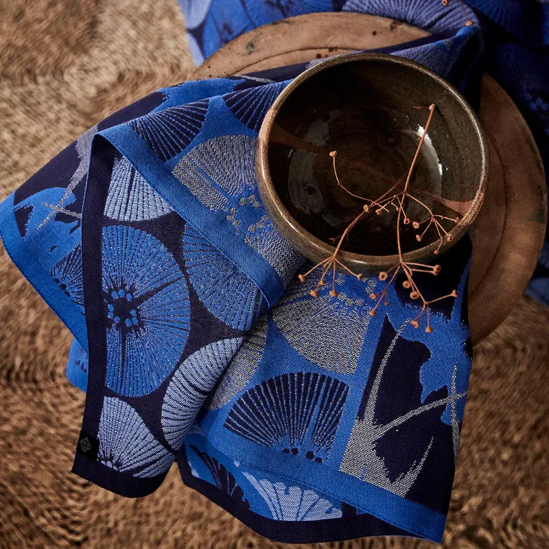 Le Jacquard Francais Tea Towel Yukata Indigo Blue