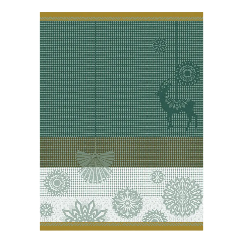 Le Jacquard Francais Towel Lumieres D'étolies Emeraude