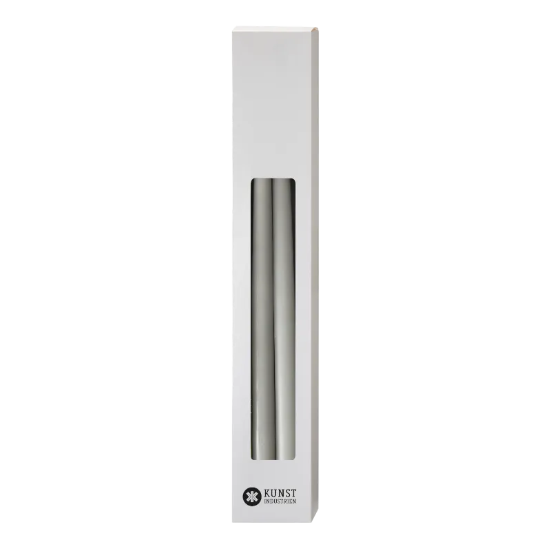 Art industries stick candles 13 mm 28 cm light gray