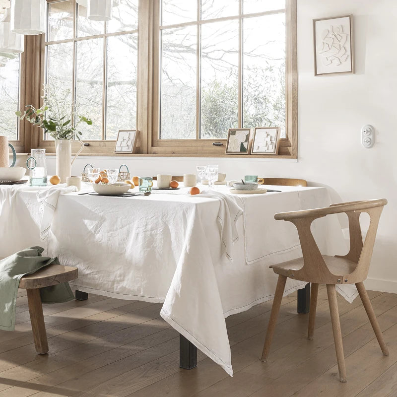 Tablecloth Le Jacquard Francais Nuances Blanc 150x260 29536