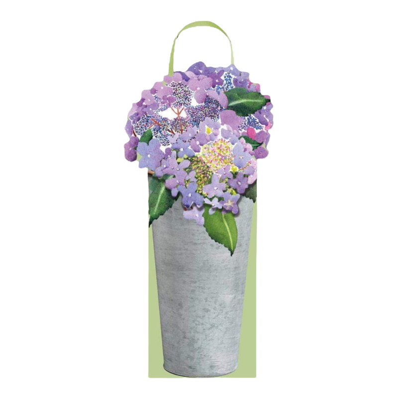 Bottle bag Caspari Hydrangeas hydrangeas