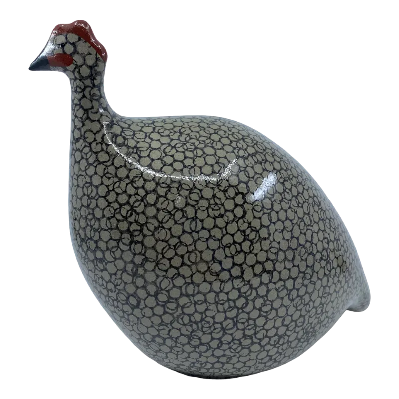 Ceramiques de Lussan Pintade Guinea Fowl Gray Black