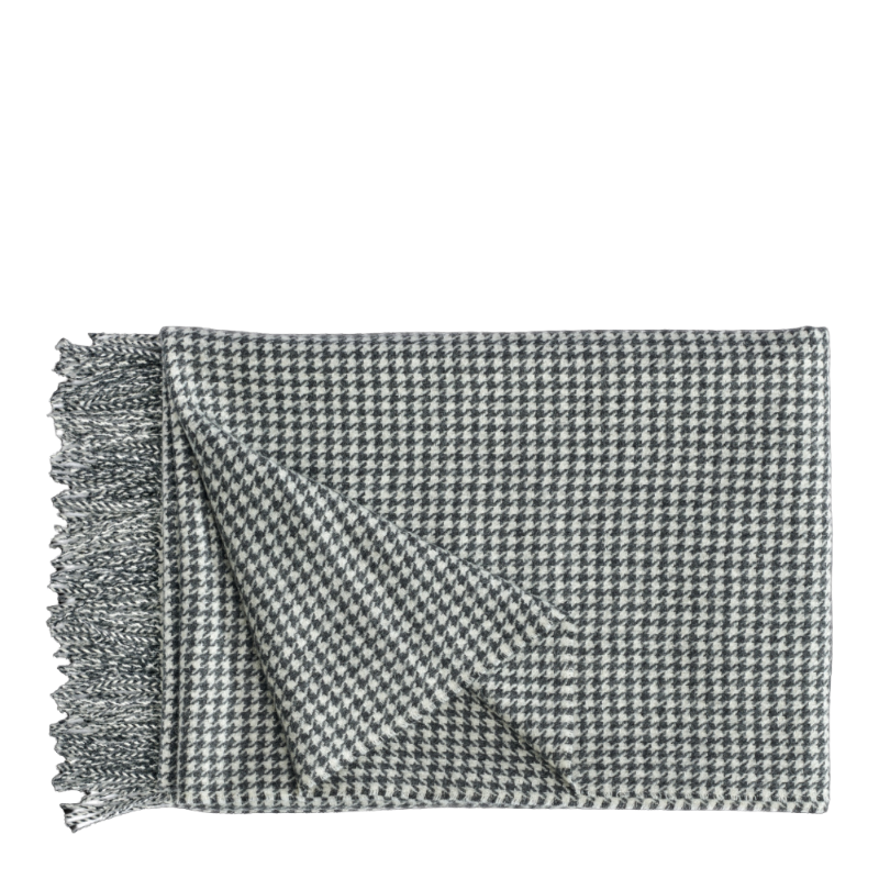 Christian Fischbacher Plaid Gentleman Blanket Grey Baby Alpaca
