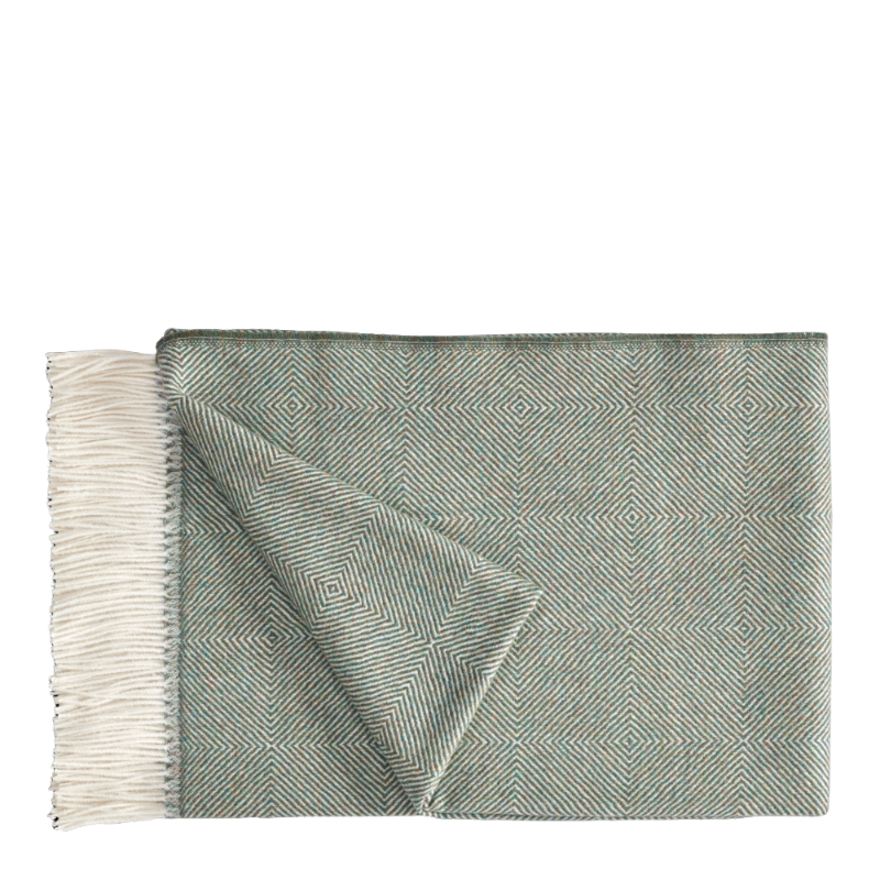 Christian Fischbacher Plaid Noble Green 130 x 200 cm Baby Alpaca blanket