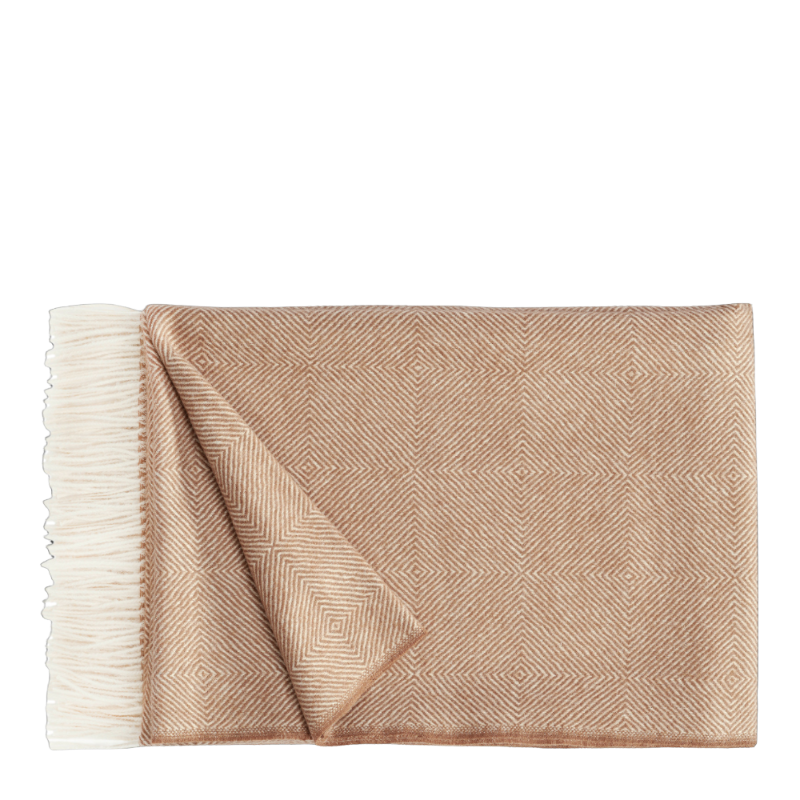 Christian Fischbacher Plaid Noble Camel 130 x 200 cm Baby Alpaca blanket