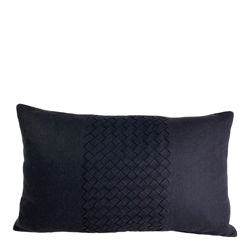 Christian Fischbacher cushion Pepite Braided Grey