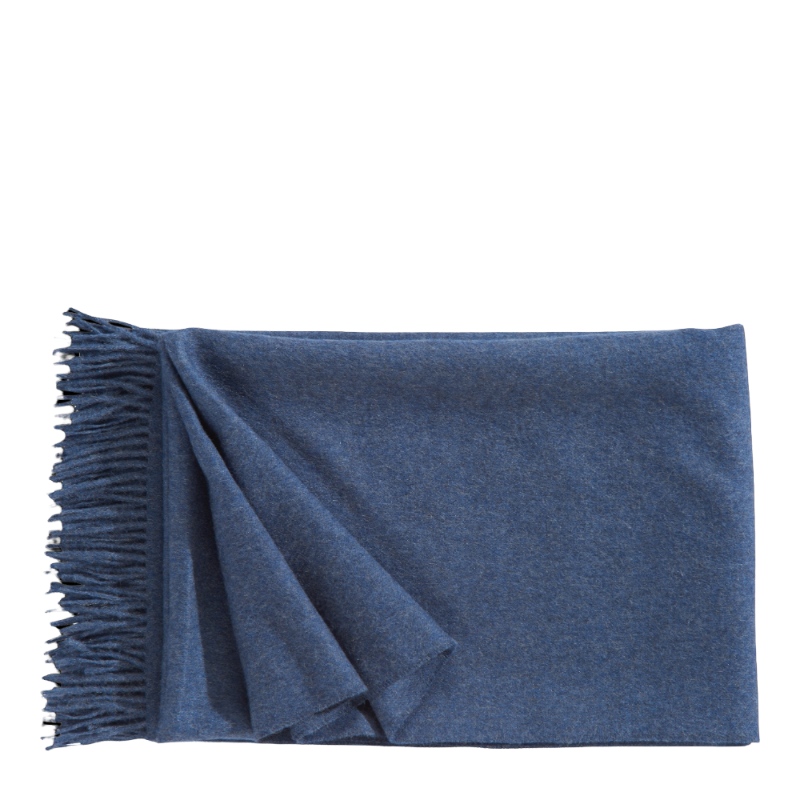 Christian Fischbacher Plaid Puro Baby Alpaca Denim