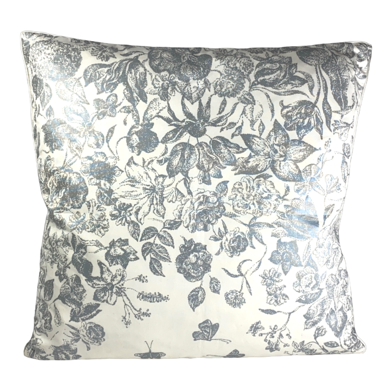 Christian Fischbacher Cushion Printemps Silver Gray White