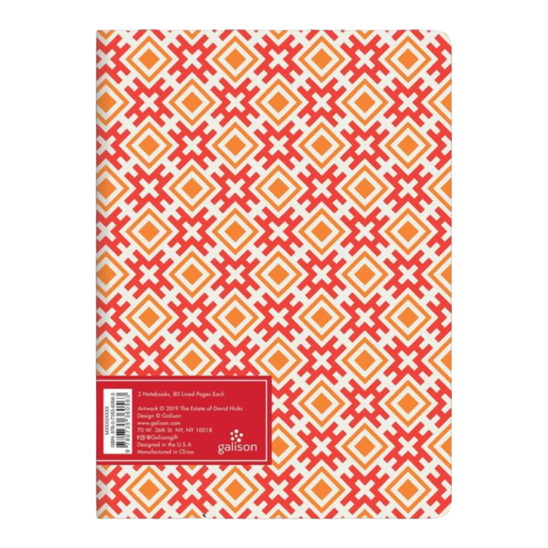 David Hicks Red Writers Set Notebook A5
