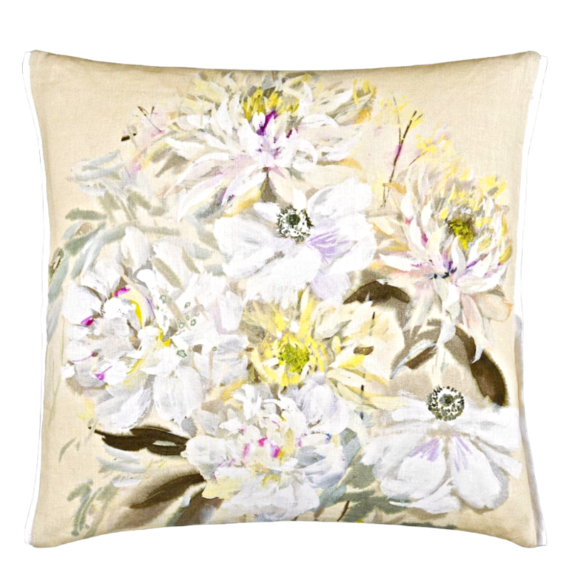 Designers Guild Cushion Montelupo Birch Yellow White