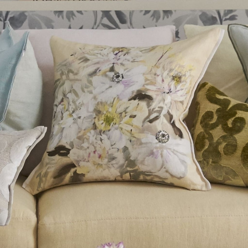 Designers Guild Cushion Montelupo Birch Yellow White