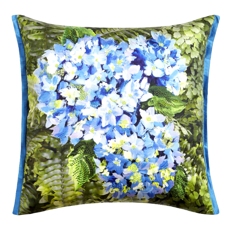 Designers Guild Cushion Nilamana Cobalt Blue Green