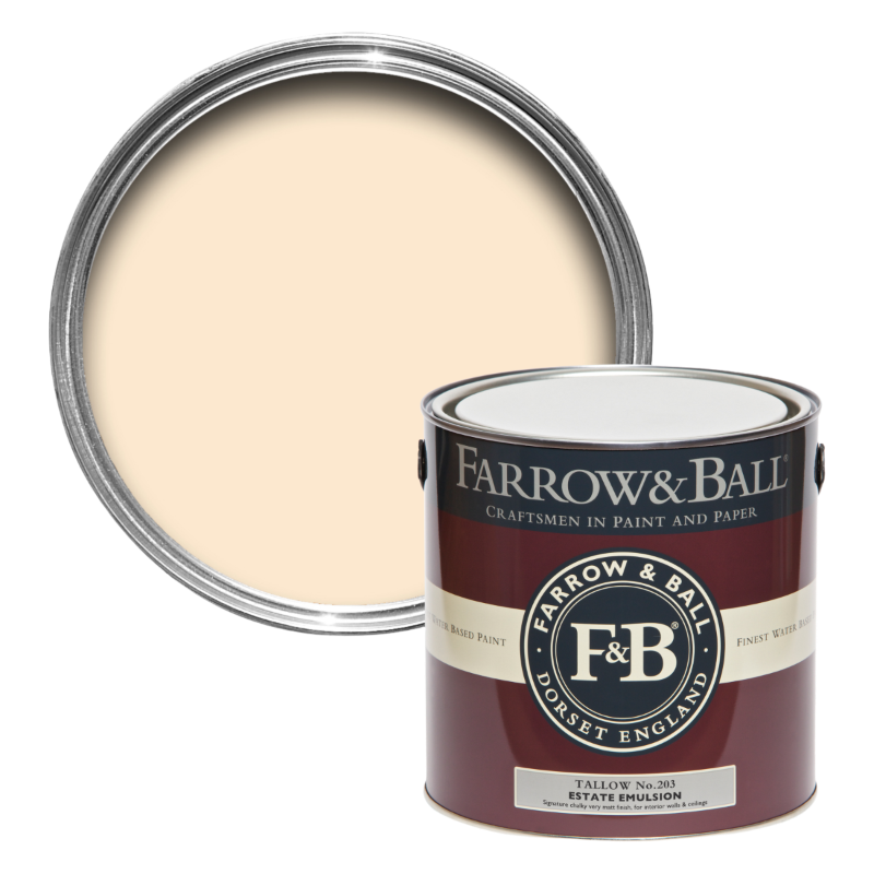 Farrow & Ball Farrow Ball Colors Yellow White Beige Tallow 203