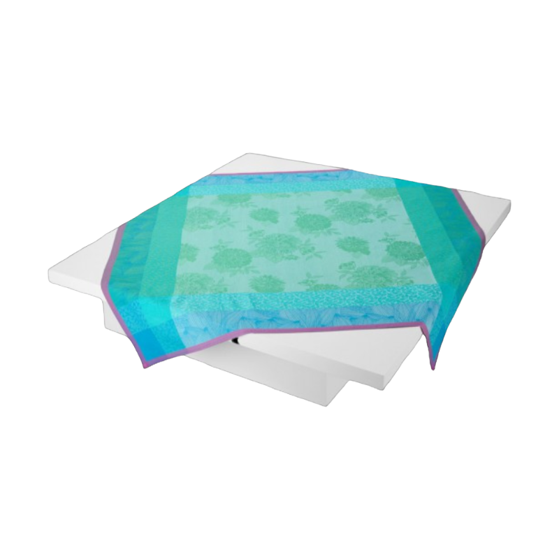 Le Jacquard Francais Tablecloth Tablecloth Parfums de Bagatelle Turquoise