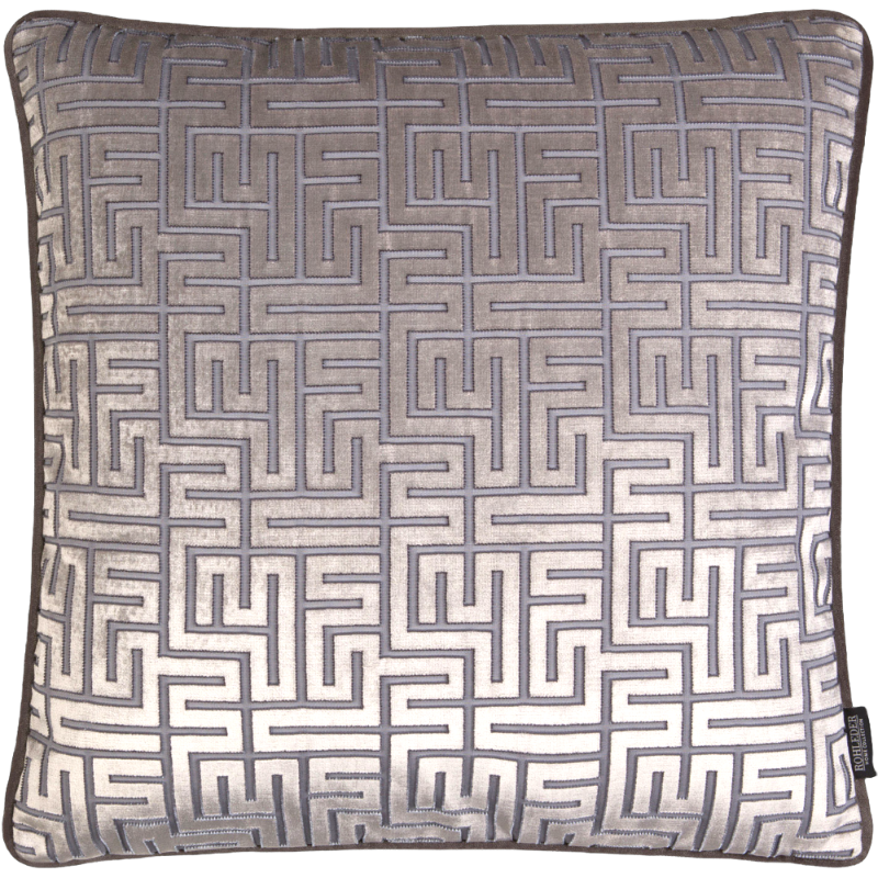 Rohleder Home Collection Cushion Quatum Stone Beige Gray Velvet Velvet