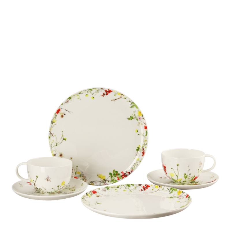 Rosenthal Fleurs Sauvages Breakfast set 6 pieces Tableware Porcelain