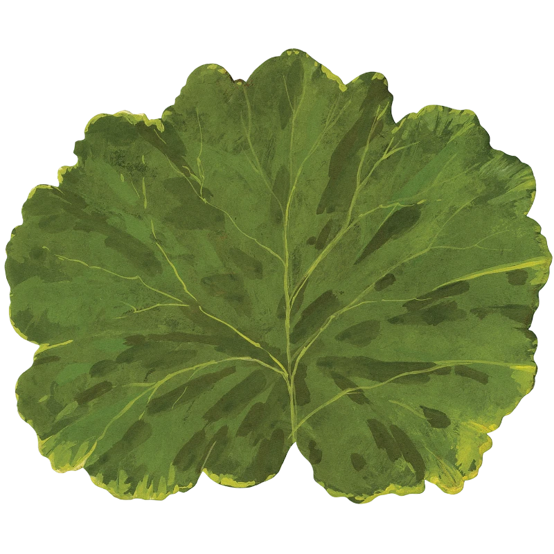Caspari paper placemat placemat Leaf leaf green