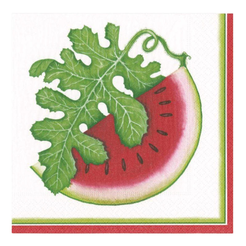 Caspari lunch napkin Watermelon Picnic