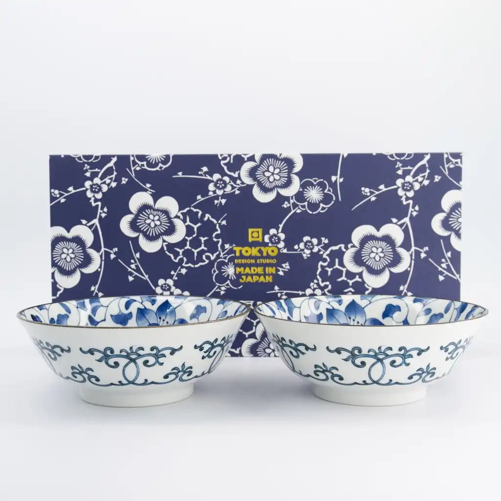Flower Ramen Gift Set Blue Tokyo Design Studio