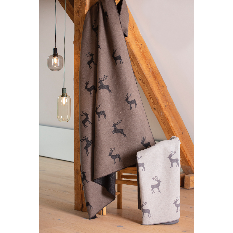 David Fussenegger Plaid Blanket Silvretta Deer 140 x 200 cm