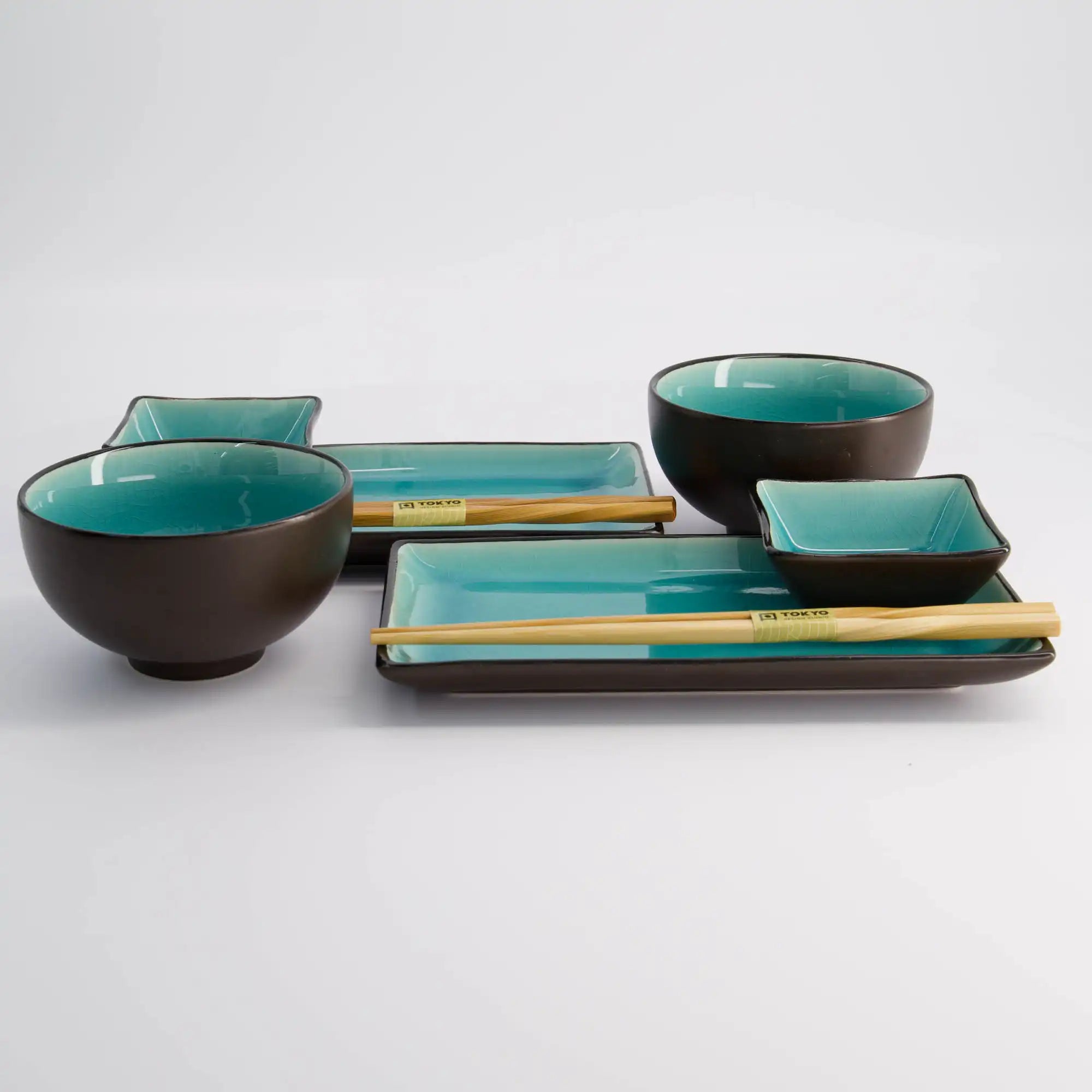 Glassy turquoise gift set Tokyo Design Studio
