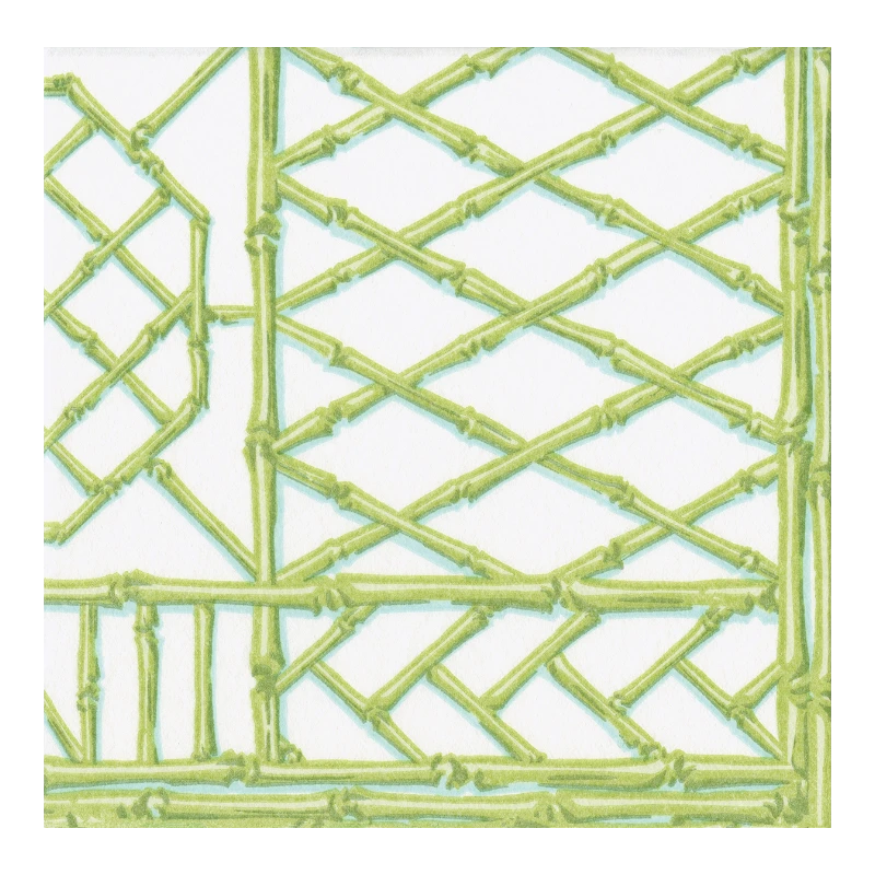 Caspari dinner napkin Paper napkin Bamboo Screen Moss Green 17881DG