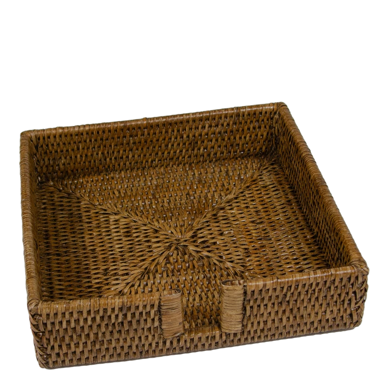 Caspari rattan napkin holder Rattan dinner napkin box HD001