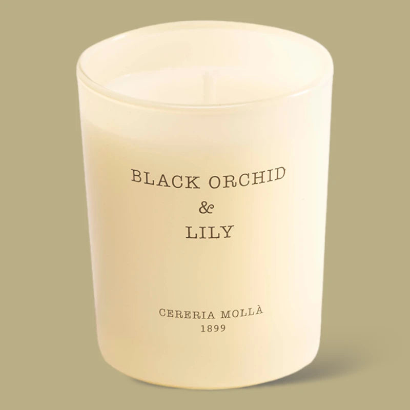 Black Orchid and Lily Candle Cereria Molla