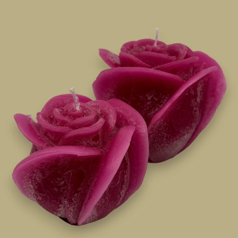 Dekocandle Rose Candle Large Fuchsia C42937