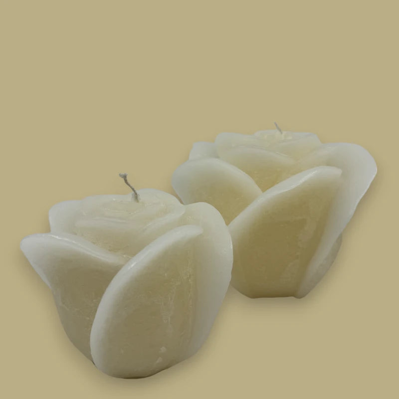 Dekocandle Rose Candle Large Ivory C42909