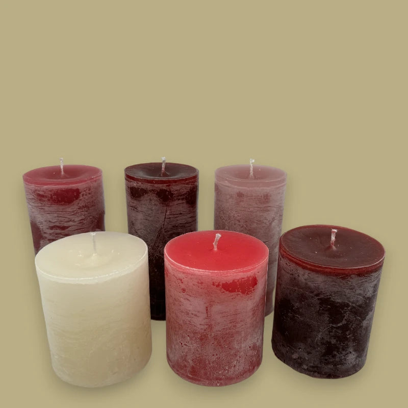 Dekocandle cylinder candle Bordeaux C20704B