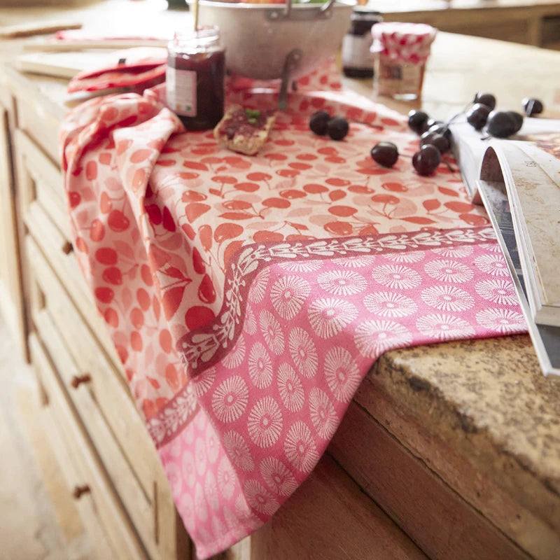 Tea towel Le Jacquard Francais Cerises Cerise Griotte 29438