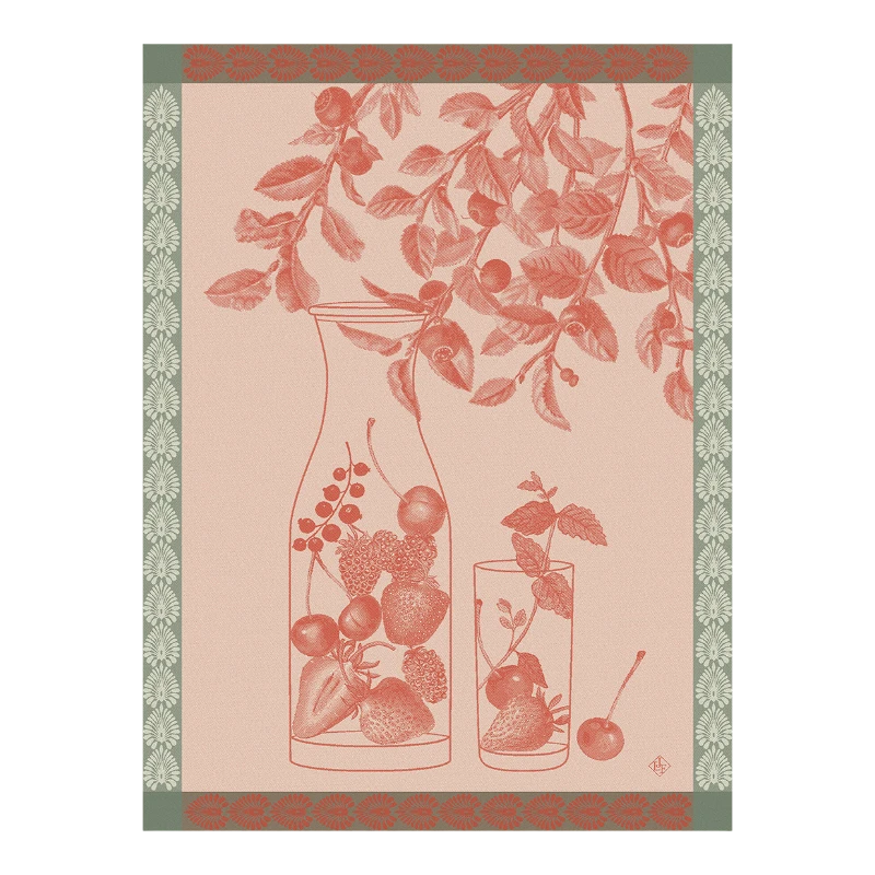 Tea towel Le Jacquard Francais Eaux De Fruits Rouges Cerise 29187