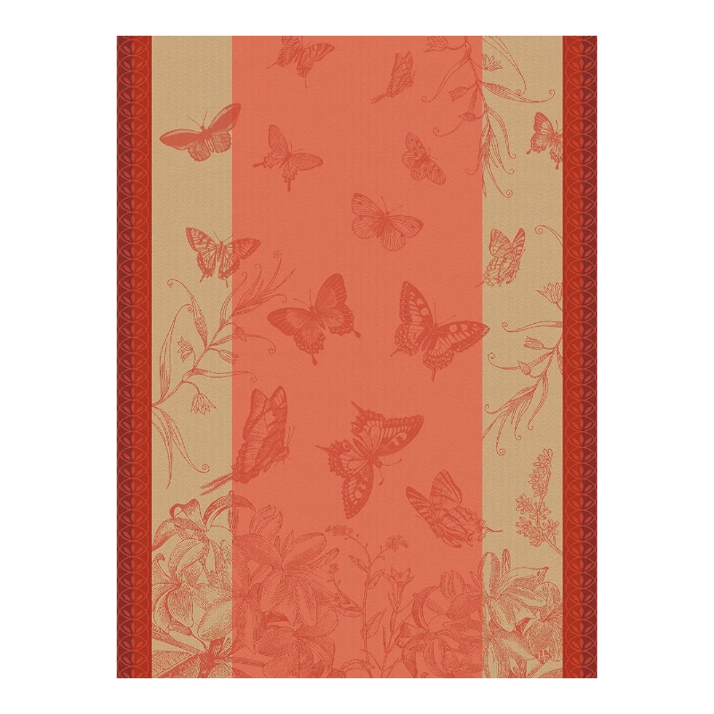 Tea towel Le Jacquard Francais Jardin Des Papillons Camelia 29496