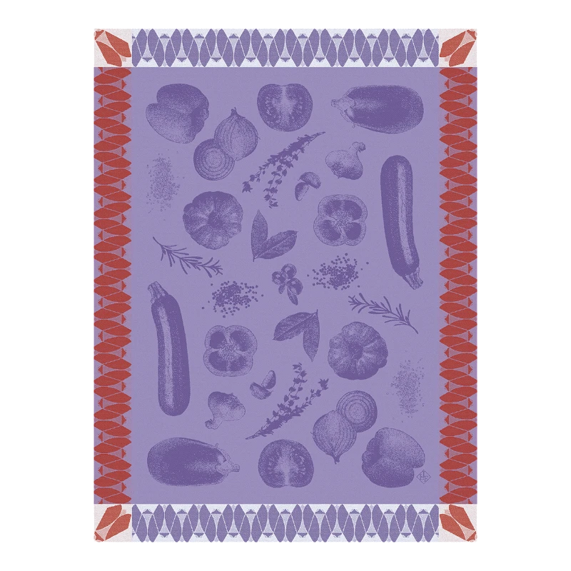 Tea towel Le Jacquard Francais Ratatouille Aubergine 29289